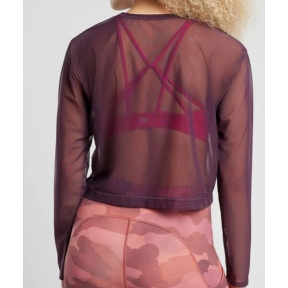 Athleta Circuit Sheer Mesh Crop - Size Small - NWT - Picture 2 of 5